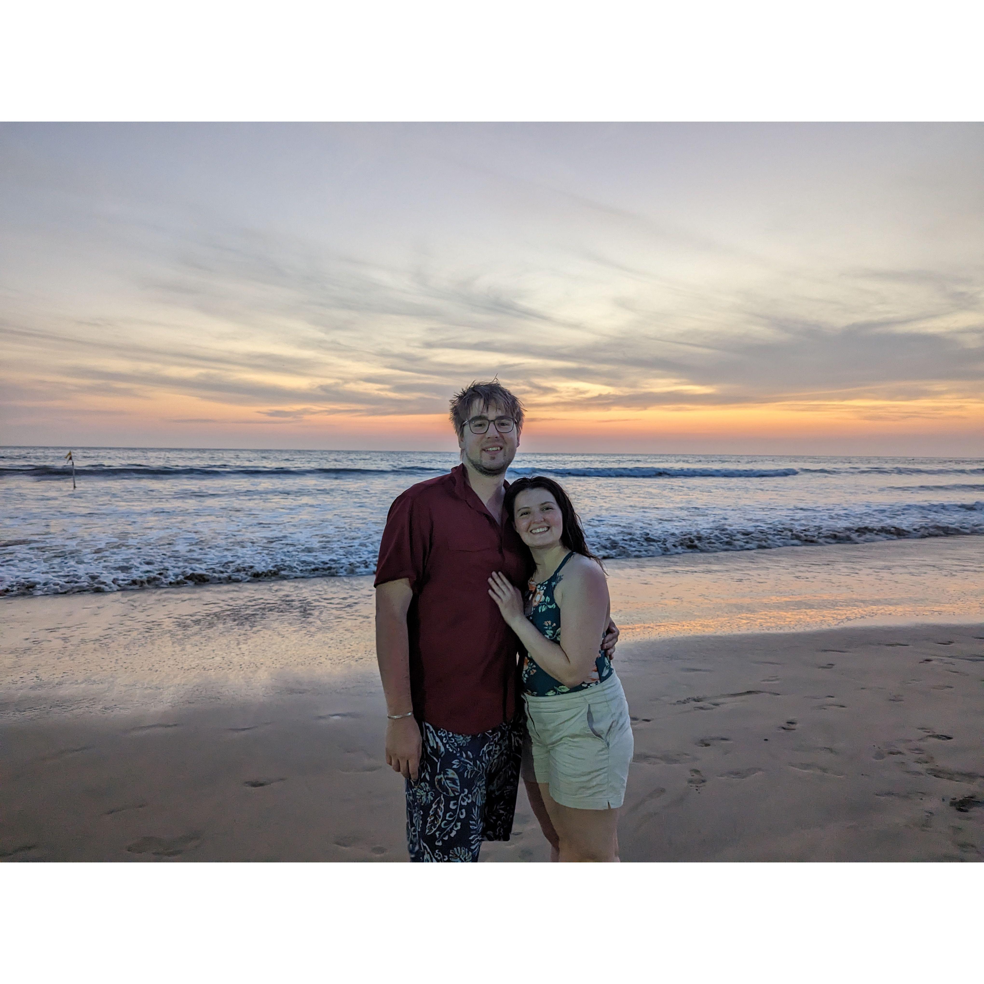 Enjoying the sunset in Mazatlán, Mexico!
