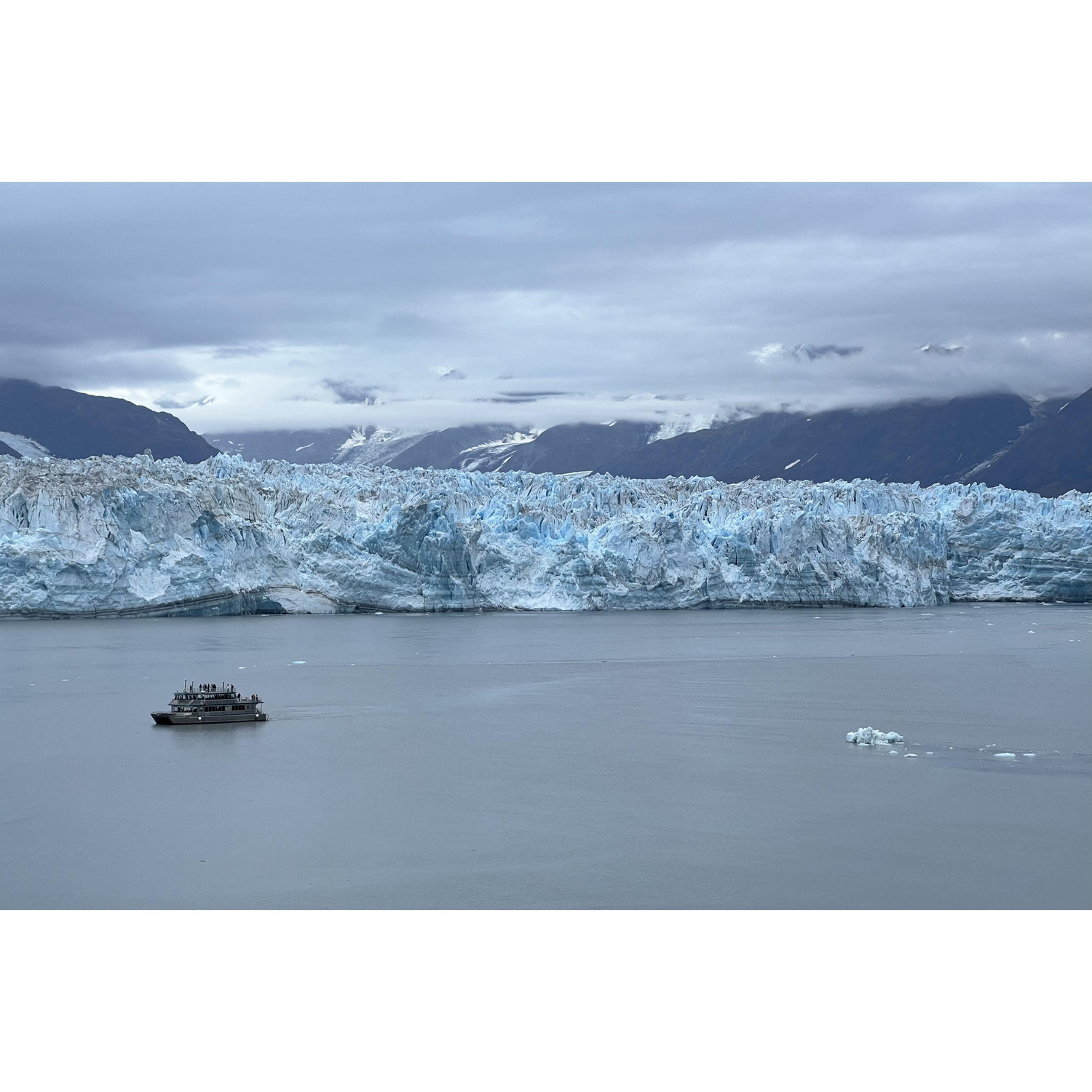 During our Alaska Cruise, we sailed through Disenchatment Bay and saw Hubbard Glacier, one of the biggest in the world