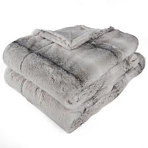 Berkshire Blanket Audrey Faux Fur Throw Blanket in Grey