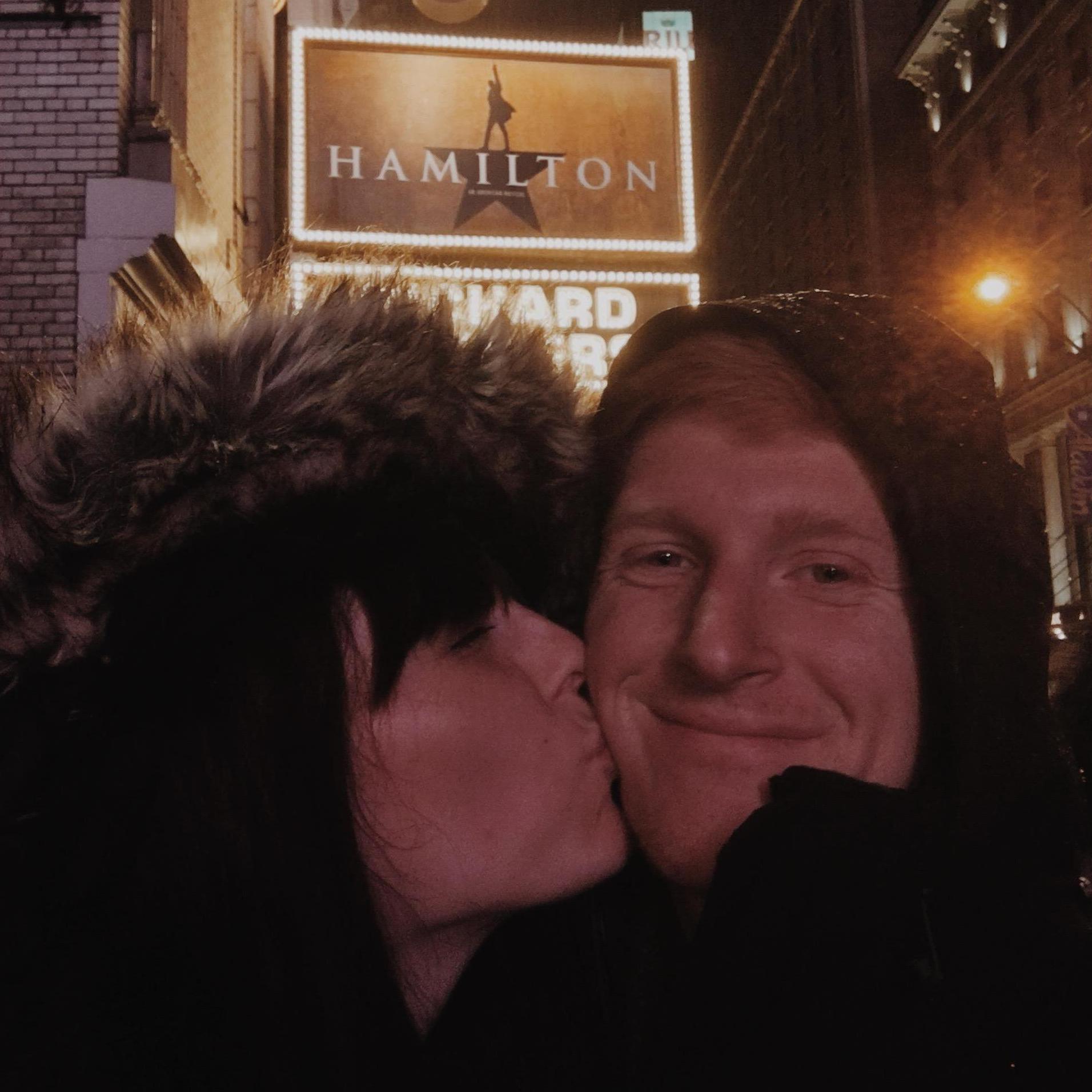 My 26th Birthday was the 1st birthday I've ever spent without Lindsey. It was a hard day and Stephen knew that so he waited in line for 12hrs to get me Hamilton Tickets to cheer me up. He's the best!