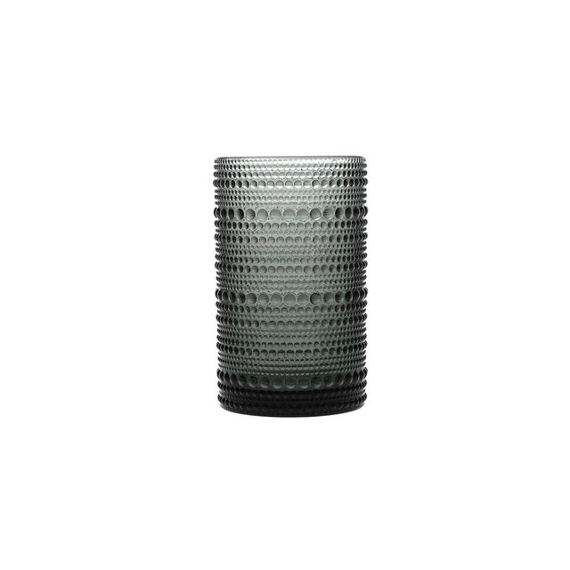 Fortessa Jupiter Beaded Hobnail Glass, 13 Ounce Iced Beverage (Set of 6), Storm