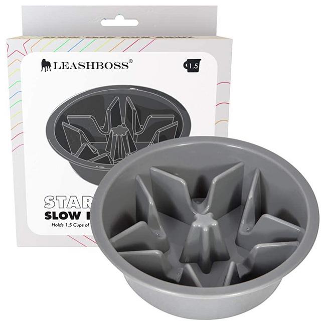 Leashboss Slow Feed Dog Bowl for Raised Pet Feeders - Maze Food Bowl Compatible with Elevated Diners