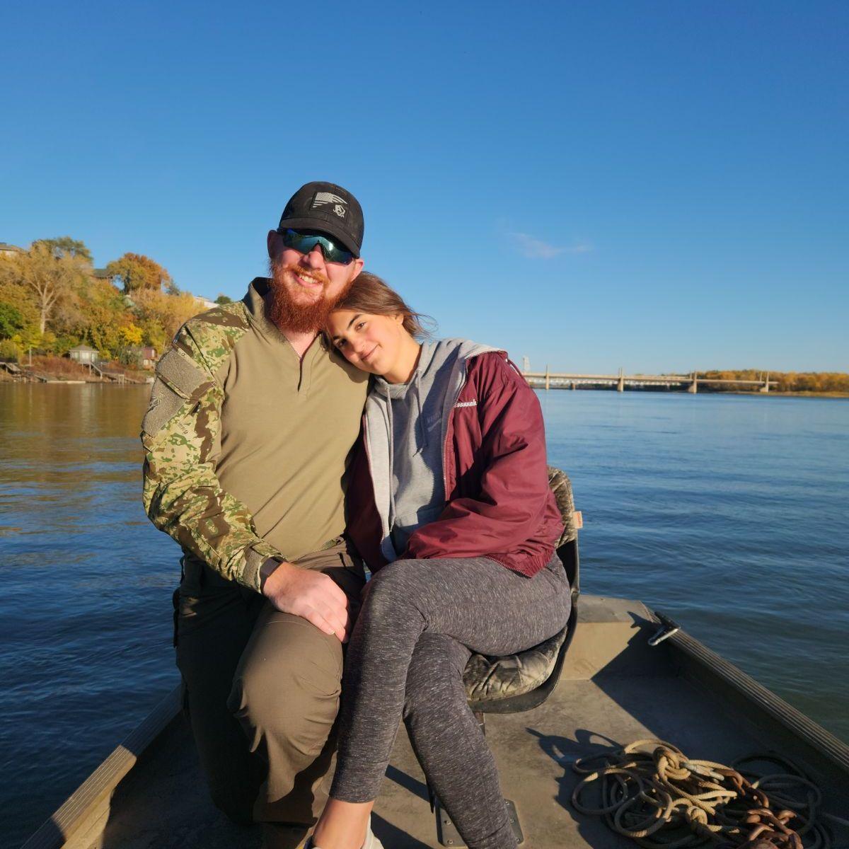 Our second fishing trip together on the Missouri in Yankton