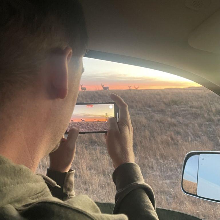 Scoping out the deer Colton planned to use for his proposal just a couple weeks before he got down on one knee. Meanwhile, Wynn had NO idea!