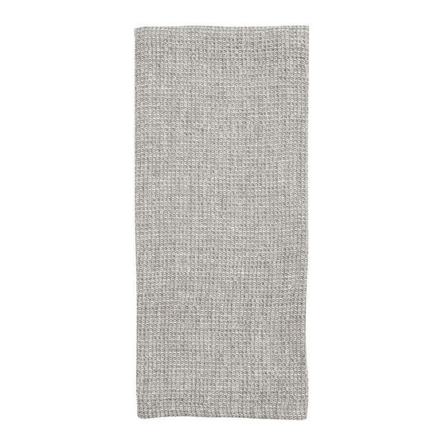 Waffle Weave Linen Tea Towels, Set of 2 - Light Gray