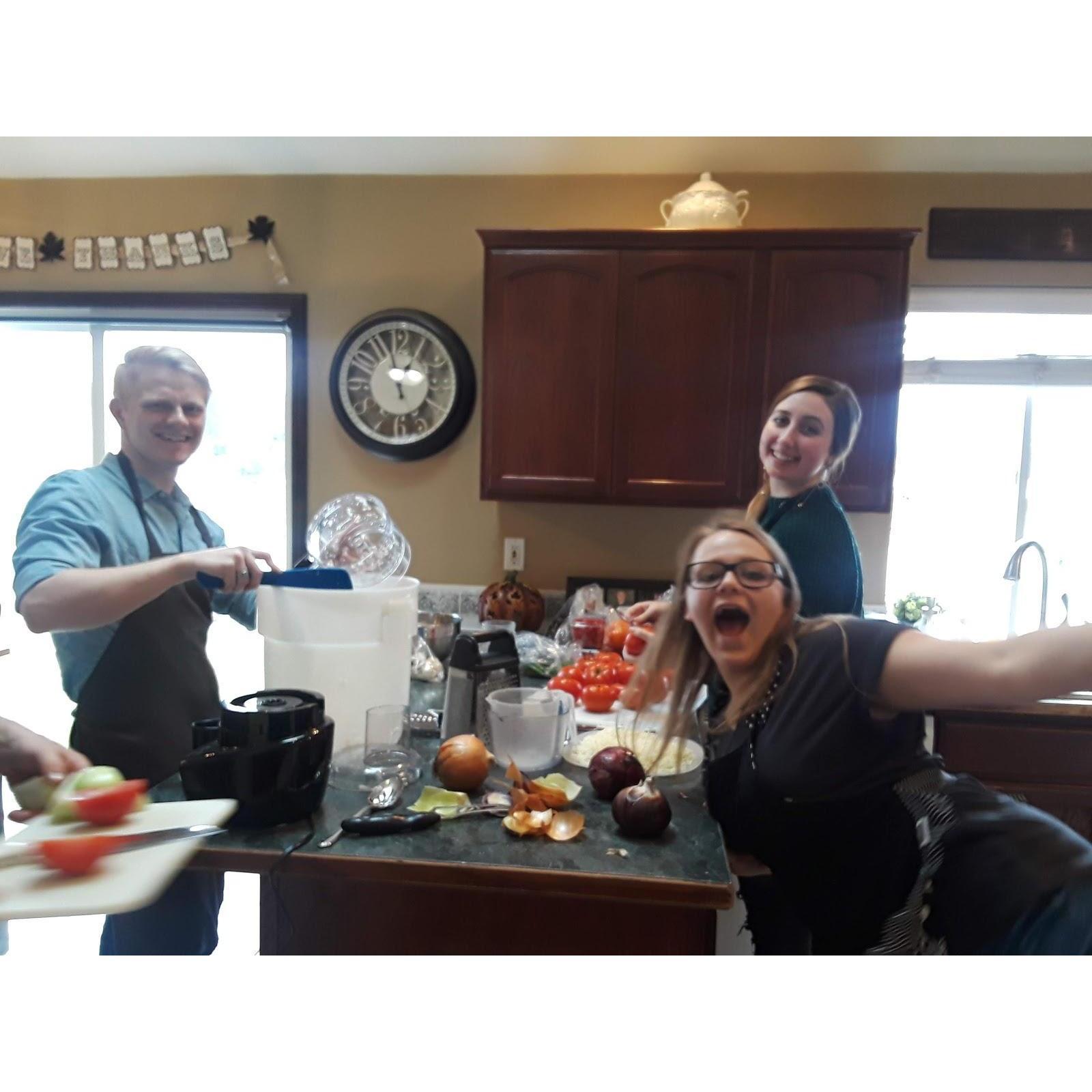 Some good salsa time with Ryan's Fam!