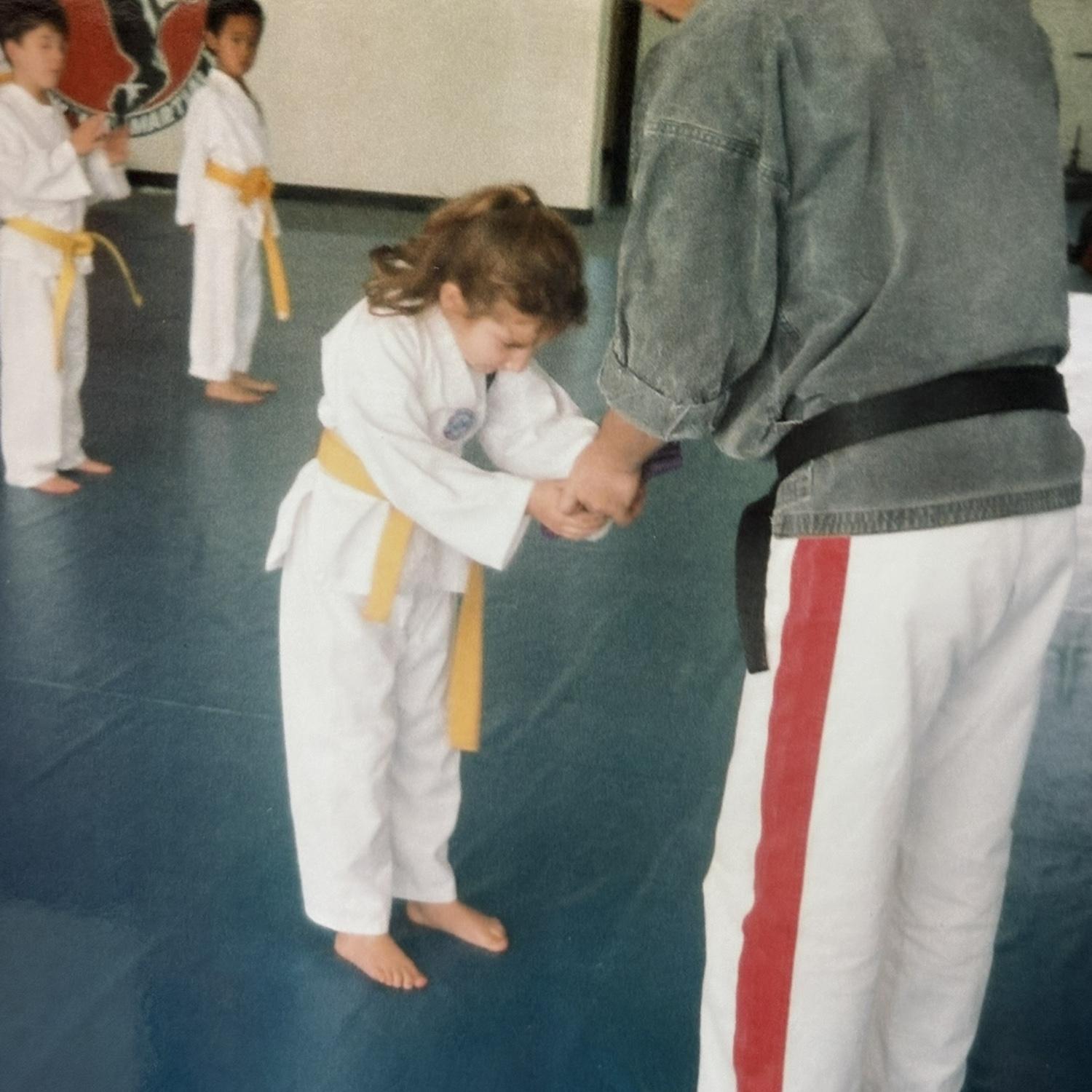Leila would eventually earn her black belt.