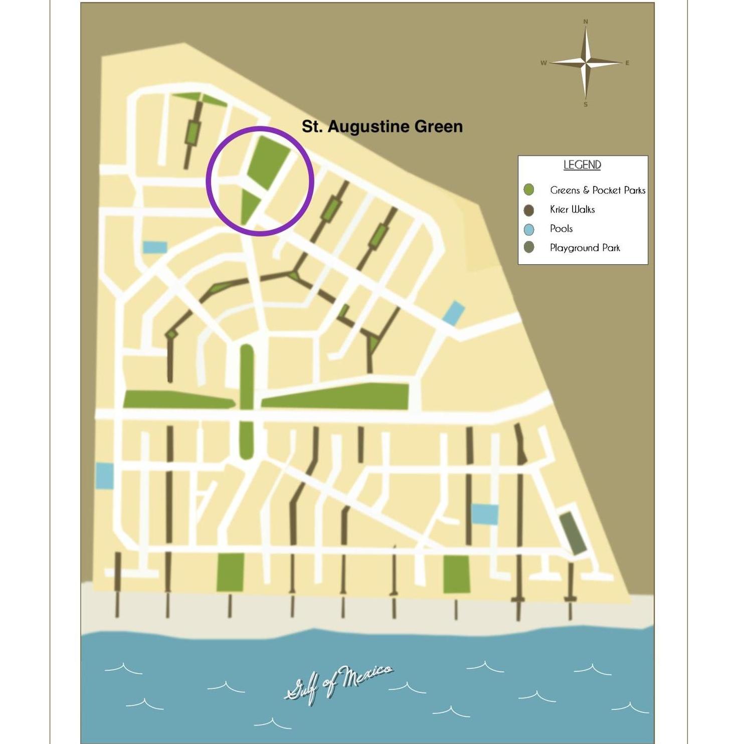 Map to St. Augustine Green