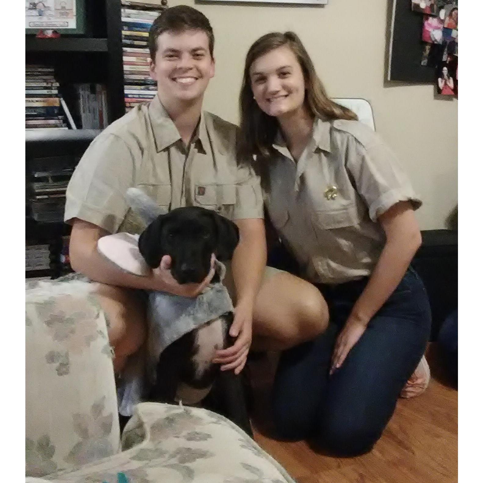 We dressed up as Bindi Irwin and Chandler Powell for Halloween 2018 and Joey was their beloved elephant