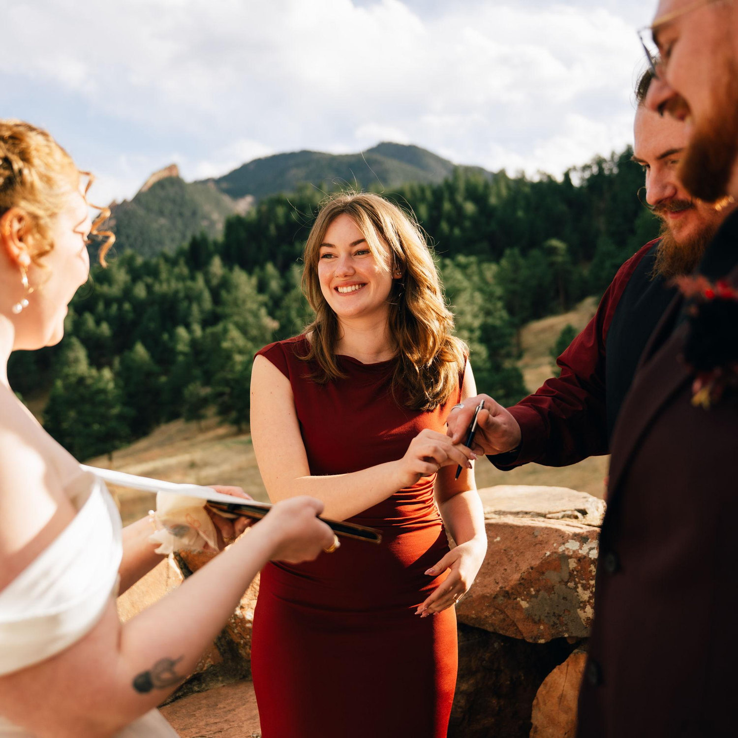 Signing the marriage license
