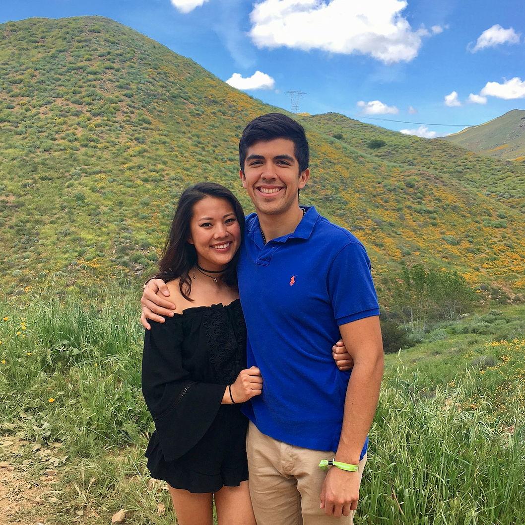 pablo asked erin to officially be his girlfriend a week before this date to see the super bloom - mar 2017
