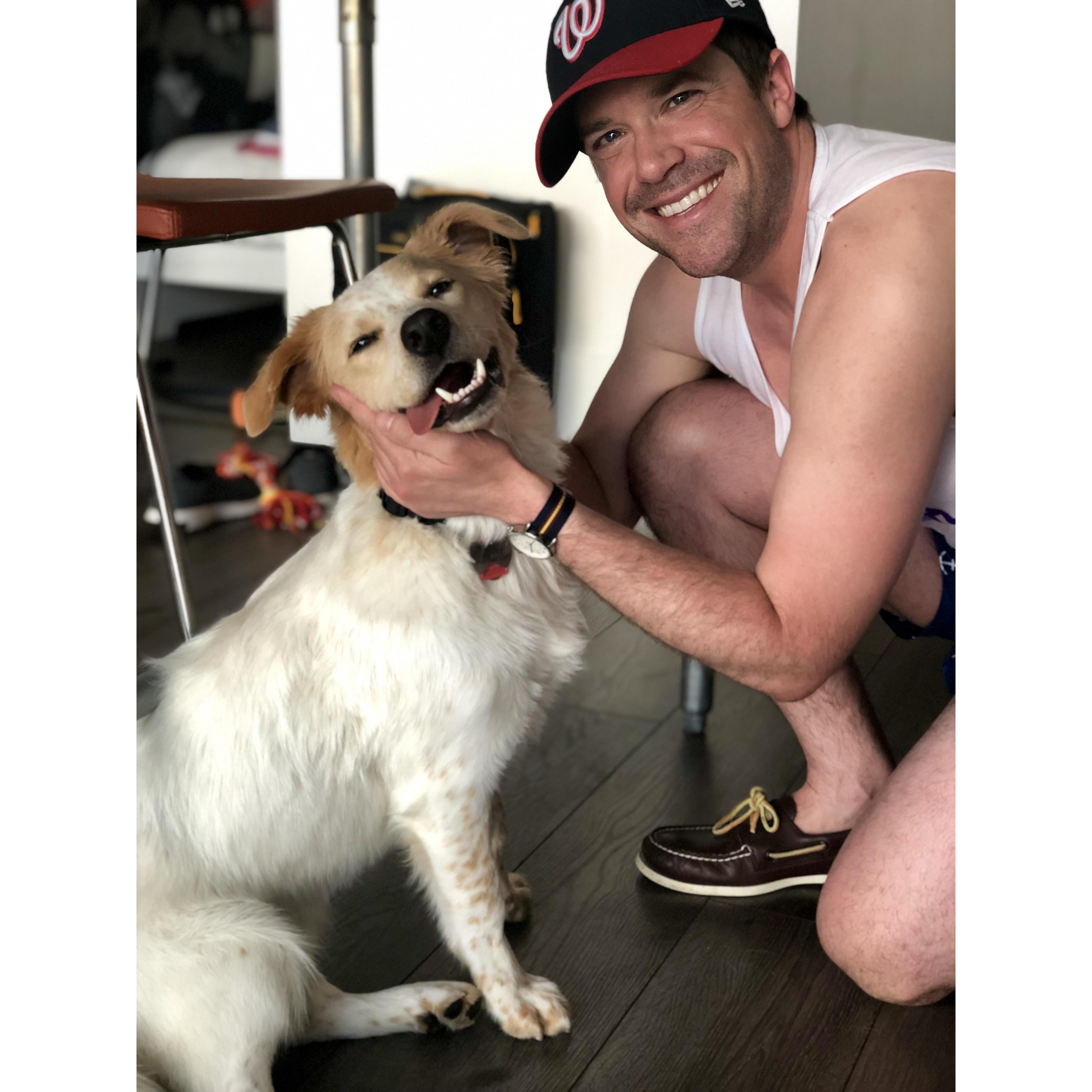 No story here. But how could I not include this picture? Actually, that look on Caff (and James') face is the joy of being reunited after a 10-day trip to Spain.
