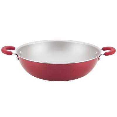 Rachael Ray Create Delicious 14.3" Aluminum Nonstick Wok Red