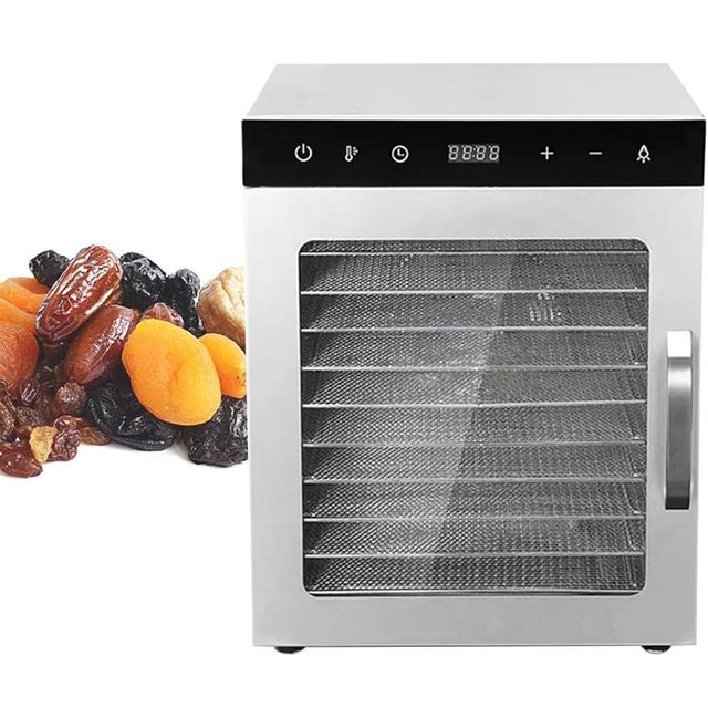 1000W Commercial Freeze Dryer, 10/12 Layers Food Dehydrator, Timing: 0-24 H, Temperature: 86℉~194℉, Electric Drying Fruits Machine for Vegetables, Meat, Seafood,10Layer