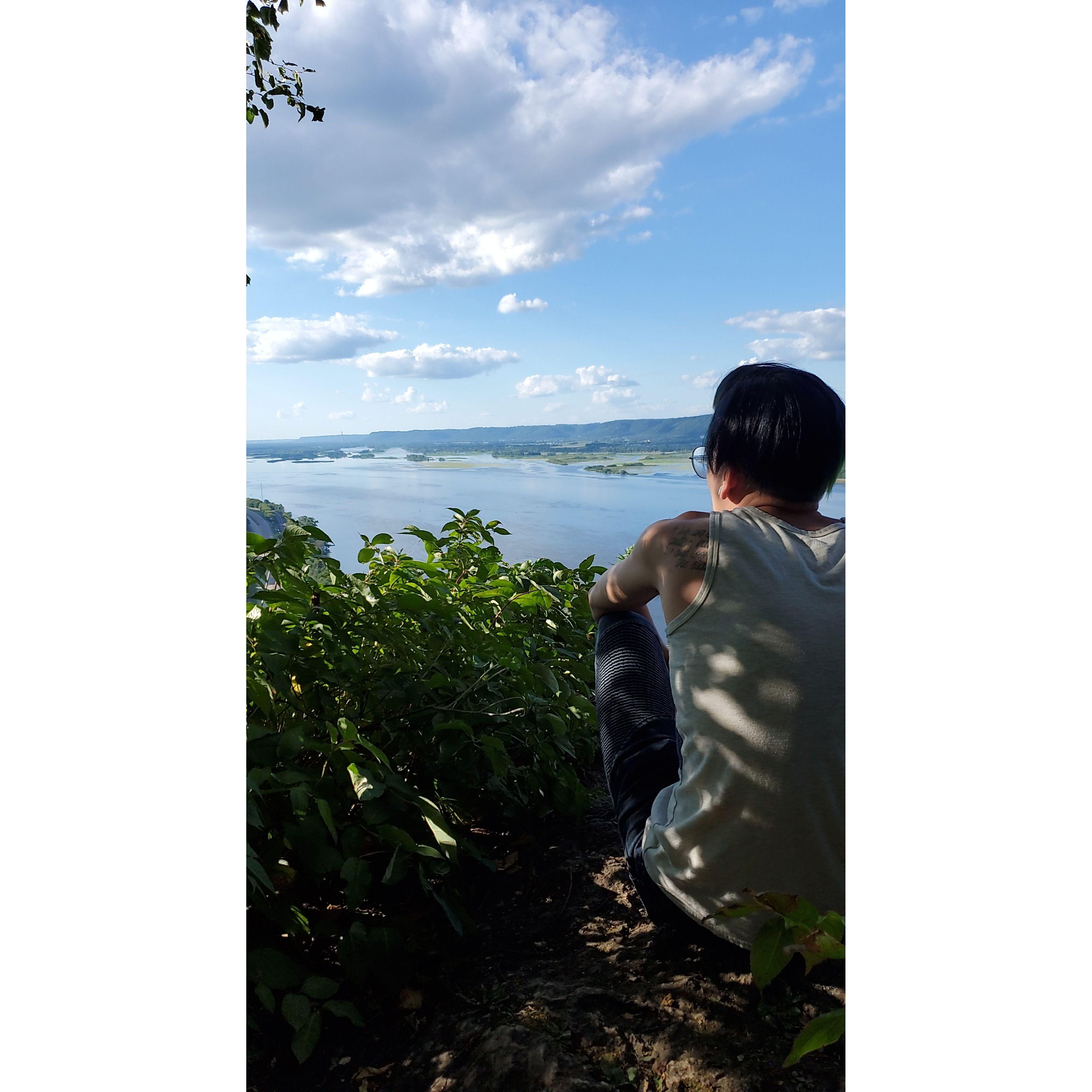 Overlooking the Mississippi in Winona July 2020