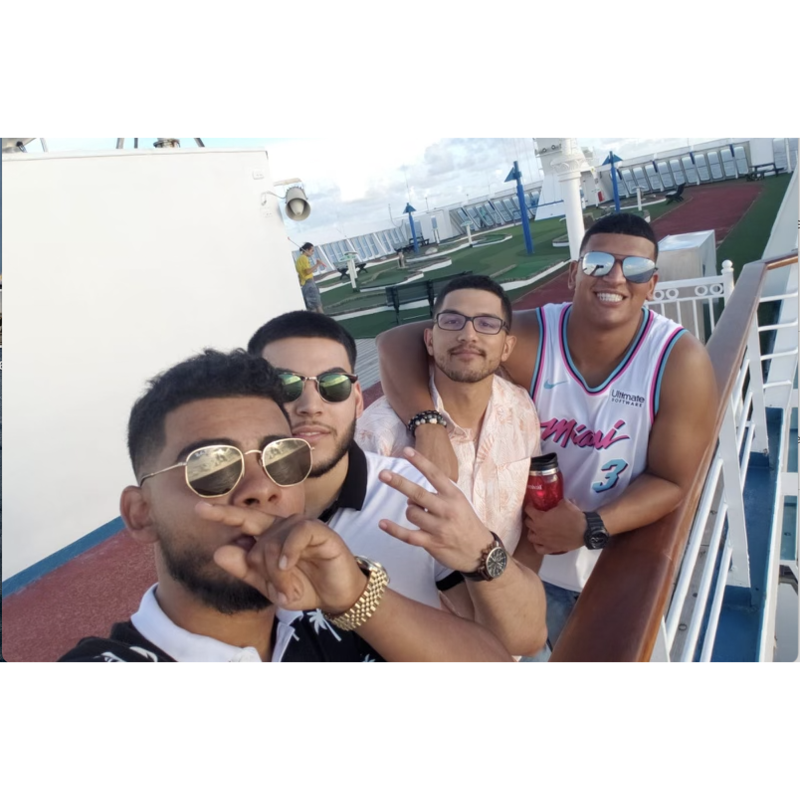 Steven and the boys on the carnival cruise line. October 2018