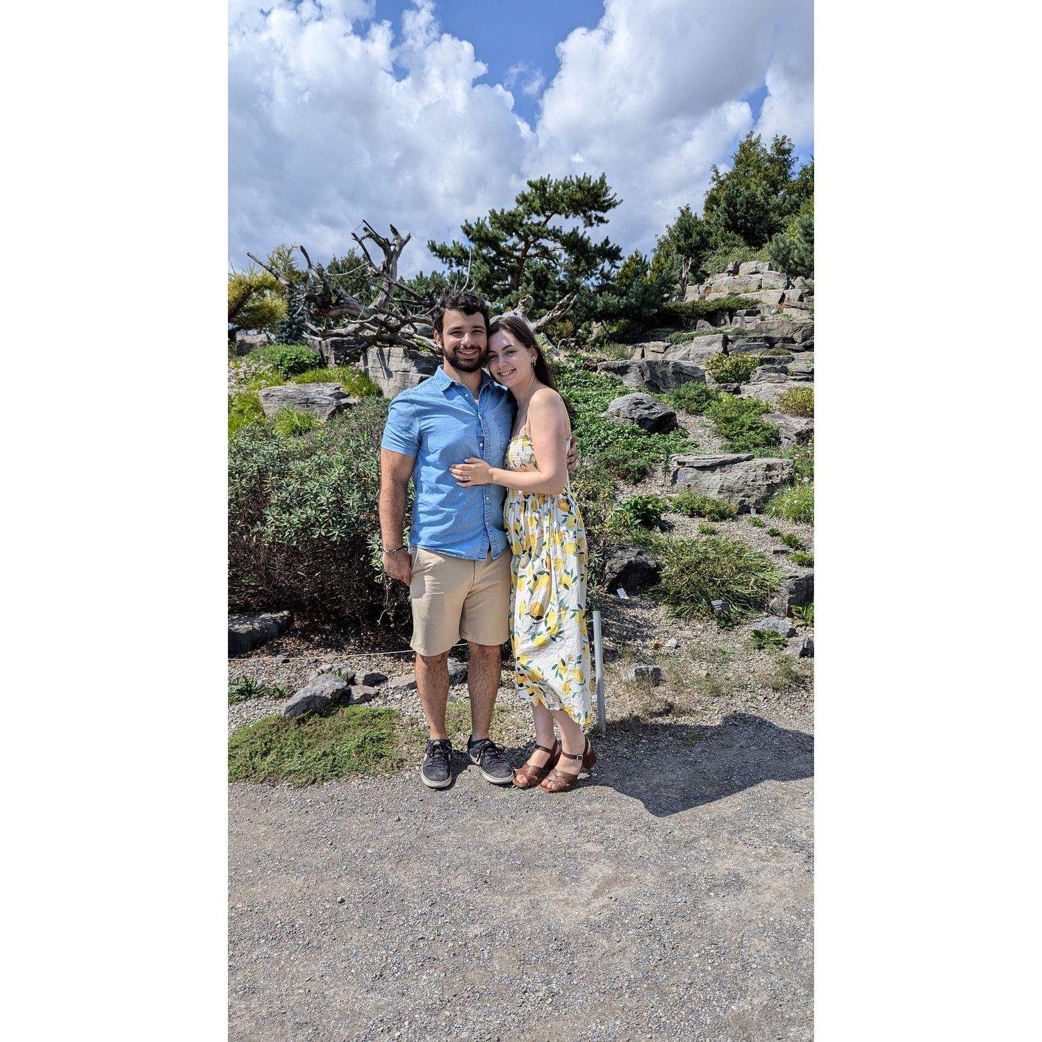 Engaged in the Montreal Botanical Gardens!