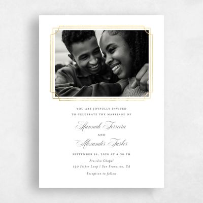 Multi-Colored Wedding Invitation - Vernazza Photo Foil
