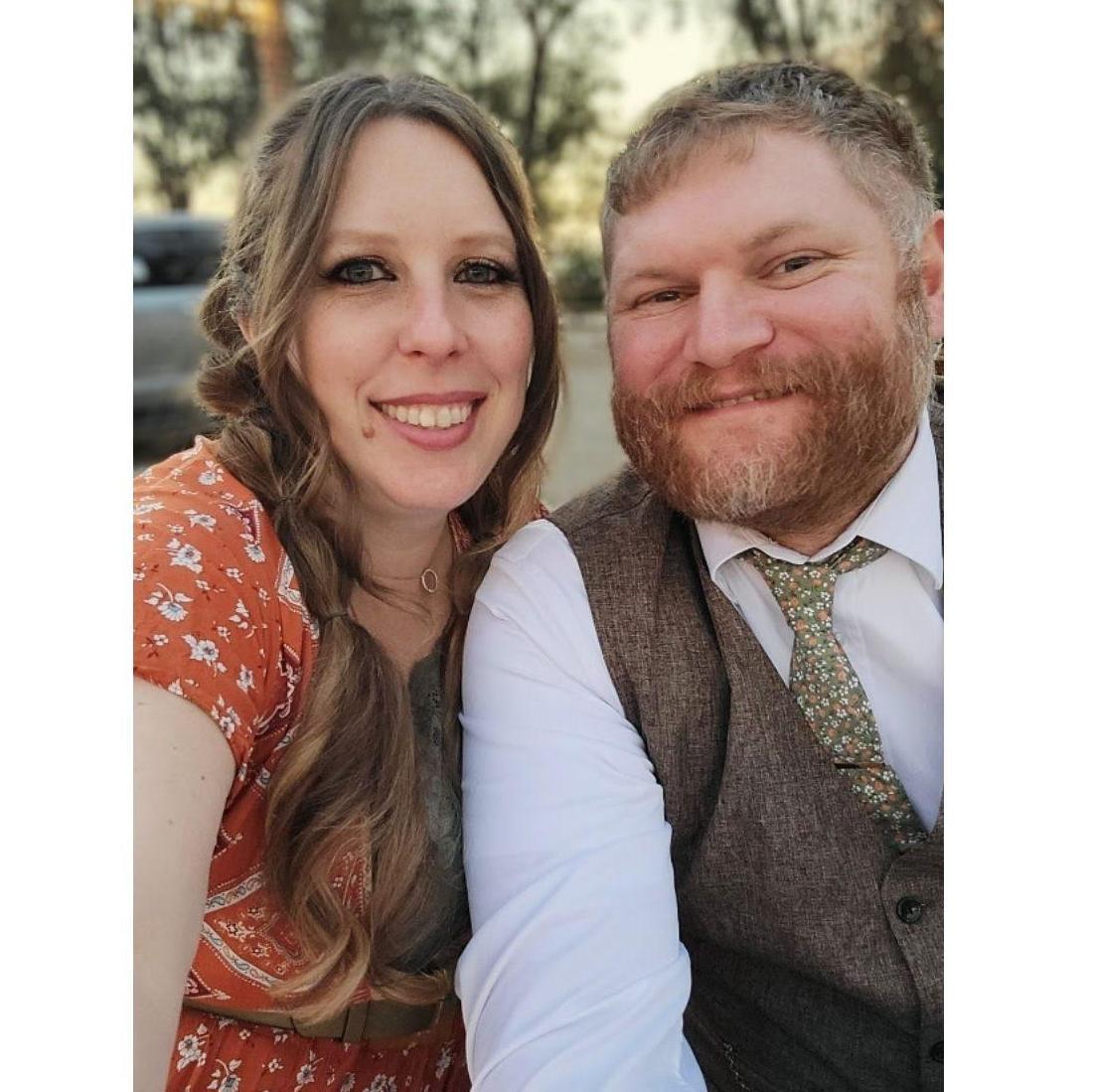Looking sharp at a family wedding.