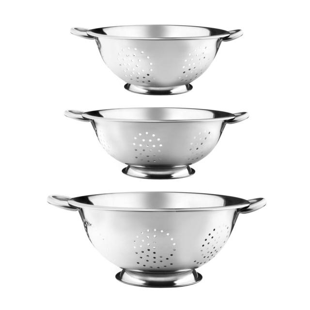 3 Piece YBM Home Stainless Steel Colander Set