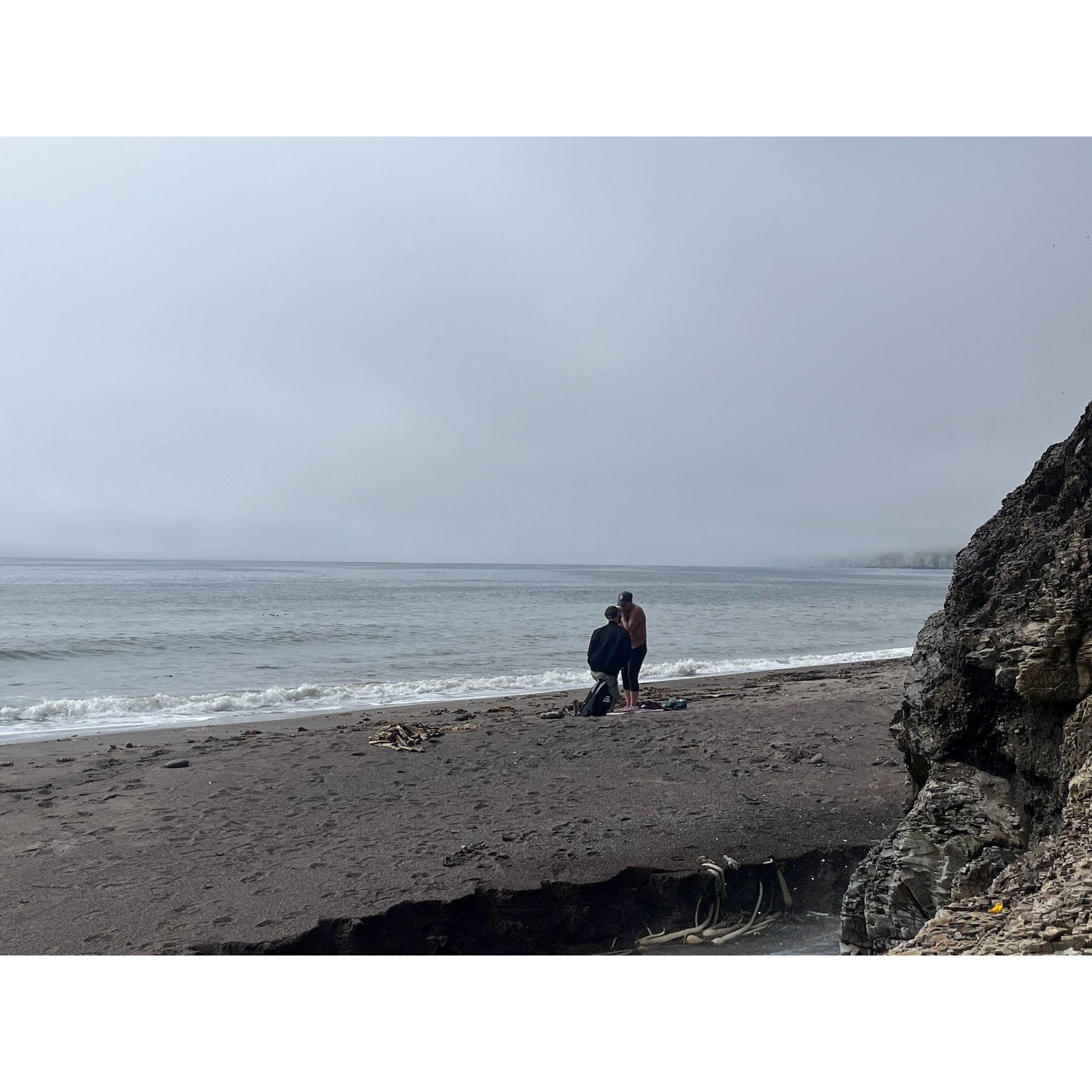 The moment he popped the question