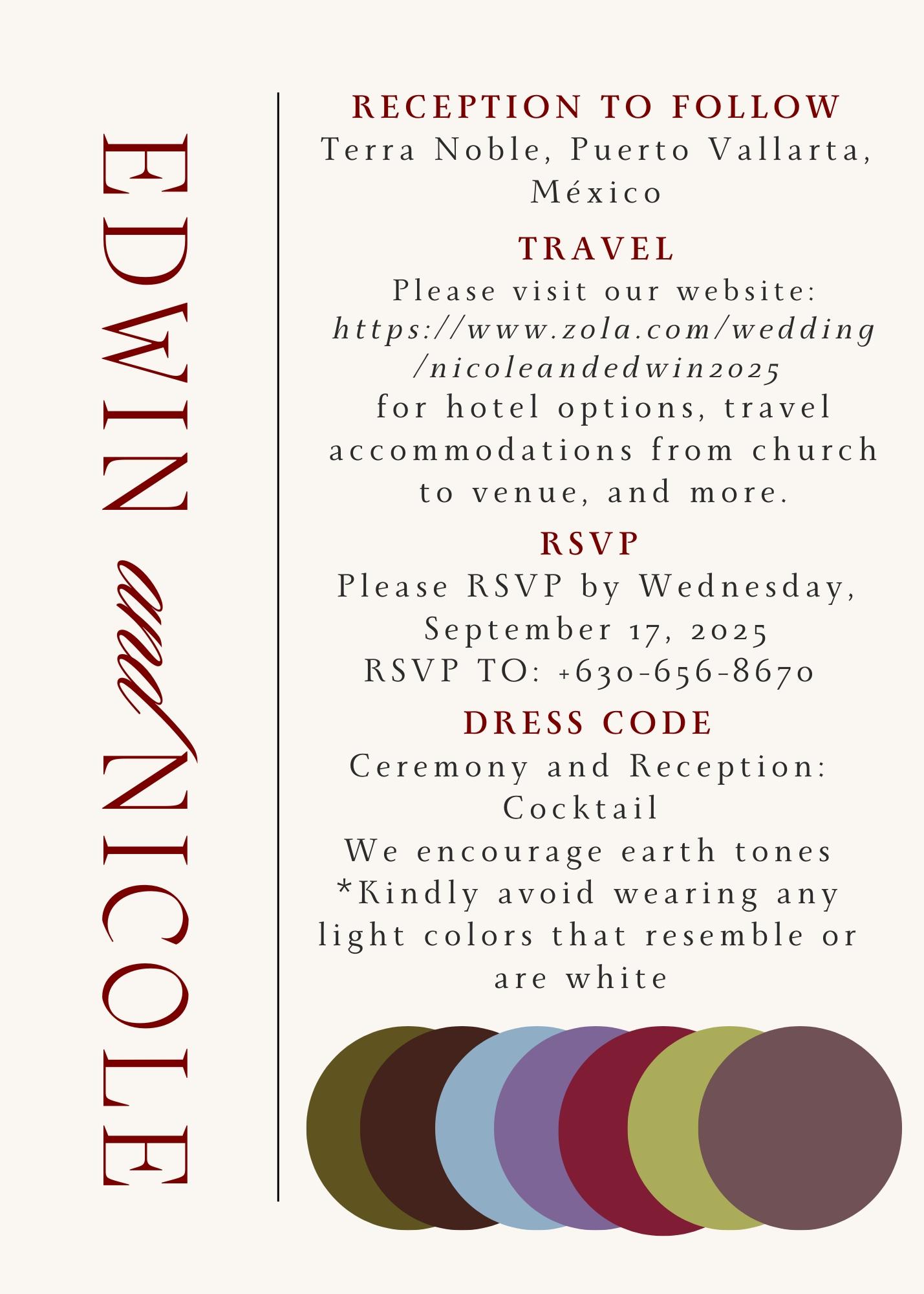 The Wedding Website of Nicole Sanchez and Edwin Olmedo