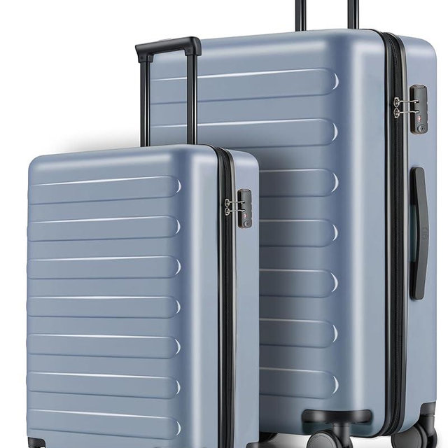 NINETYGO Luggage Sets 2 Piece, Carry On Luggage Airline Approved, Checked Luggage 28 Inch with Spinner Wheels, Lightweight, Hard Shell PC Suitcase Sets, TSA Approved, 20in/28in (Shadow, Rhine Basic)