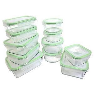 Kinetic Go Green Glassworks - Kinetic GoGreen Glassworks 22-Piece Oven Safe Glass Food Storage Container Set with Lid
