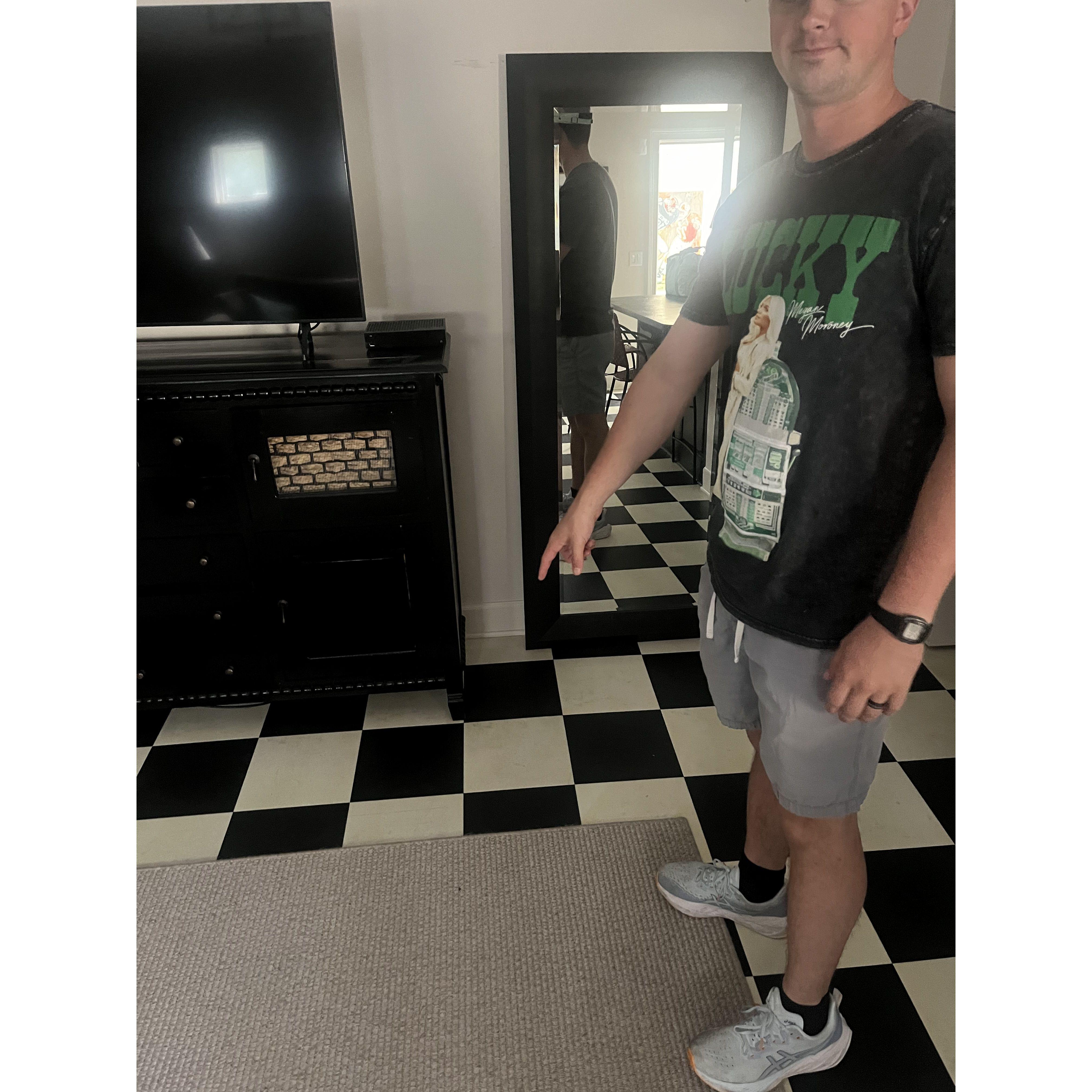 July 3, 2024
Columbia, SC
The spot on the floor in our Airbnb where Kevin proposed