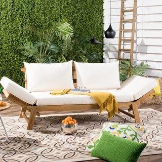 SAFAVIEH Tandra Natural/ Beige Adjustable Indoor/ Outdoor Daybed