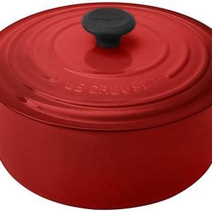 Le Creuset of America - Le Creuset Signature Enameled Cast-Iron 5-1/2-Quart Round French (Dutch) Oven, Cerise (Cherry Red)