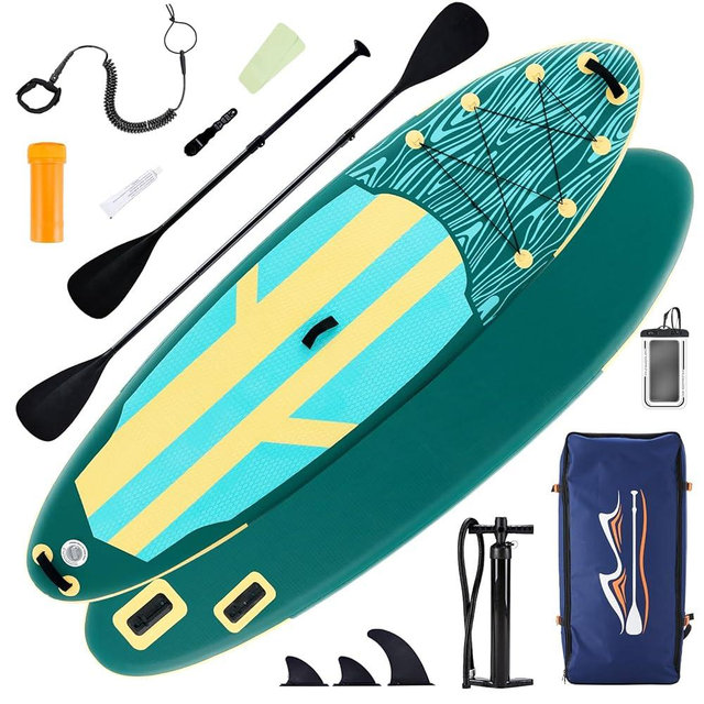 DUMOS Inflatable Stand Up Paddle Board, 10.5'×33'' Paddle Boards with Non-Slip Deck, Durable Advanced Material and Complete SUP Accessories for All Skill Levels