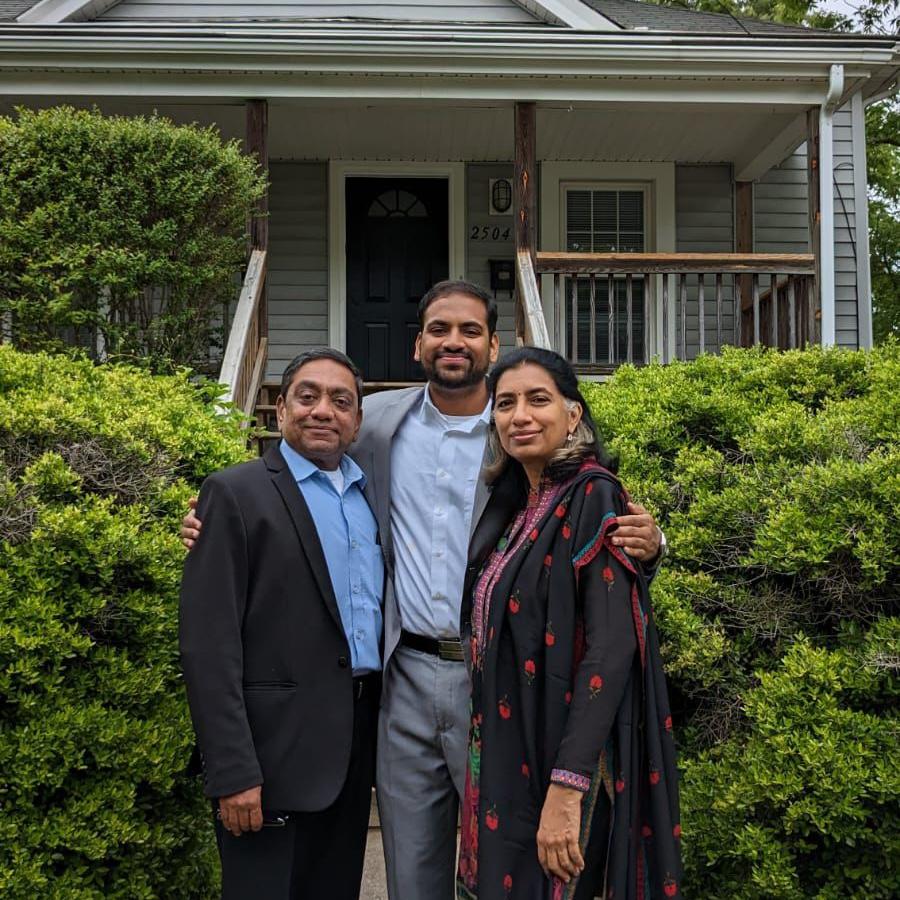 Nishanth’s proud parents