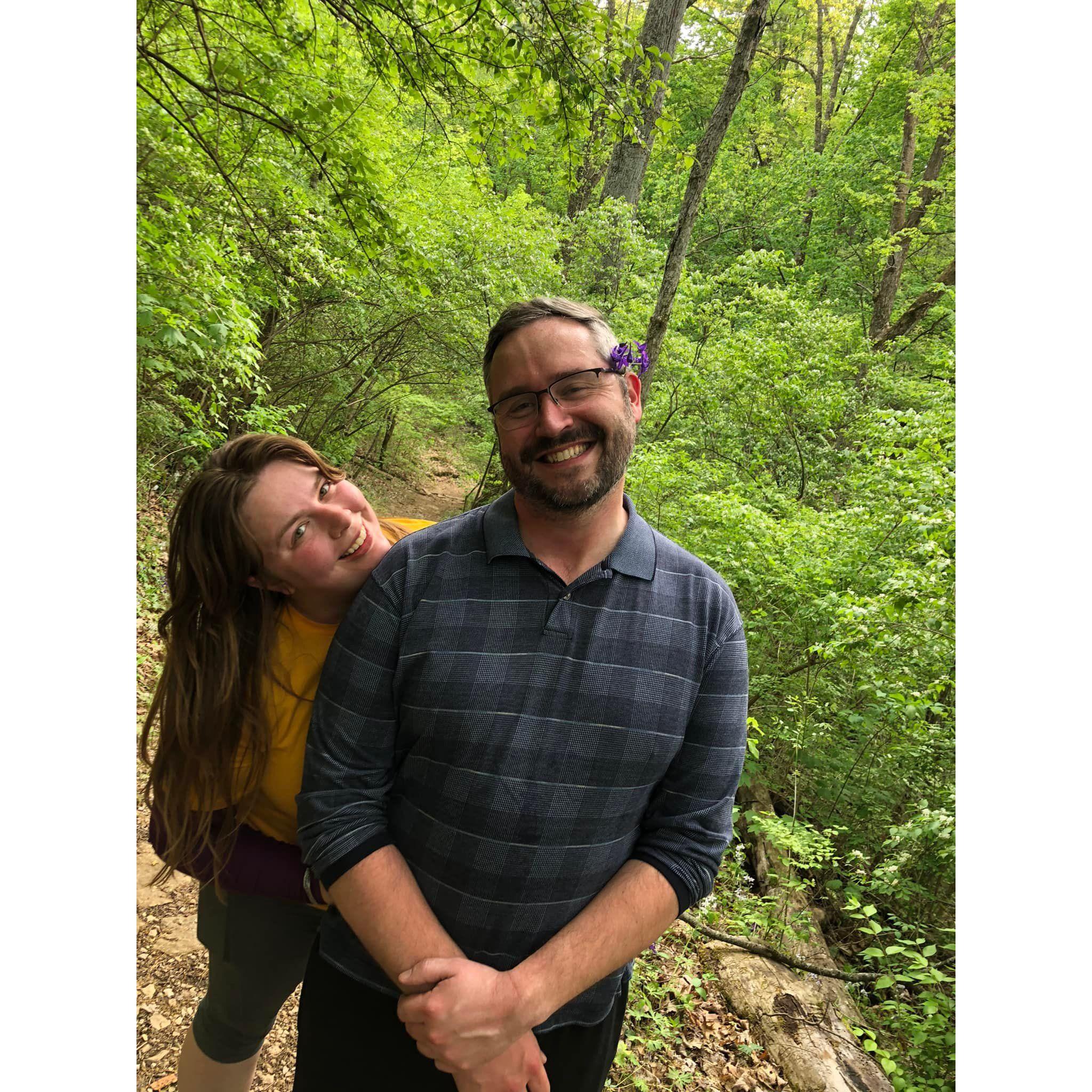 We went hiking the Asbury trails after John and his aunt ran the Wesley Waddle