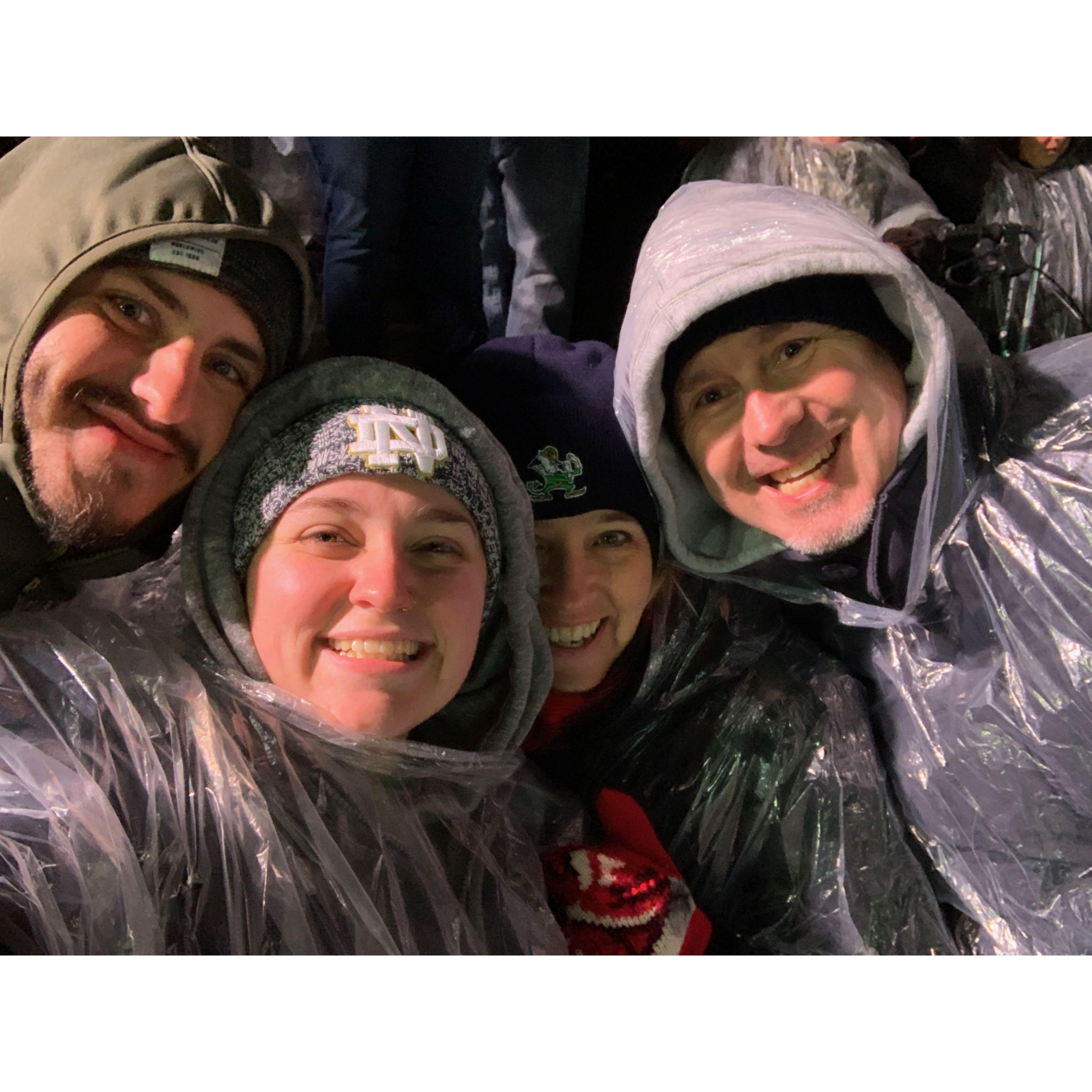 Our one year anniversary at the Garth Brooks concert at Notre Dame stadium.