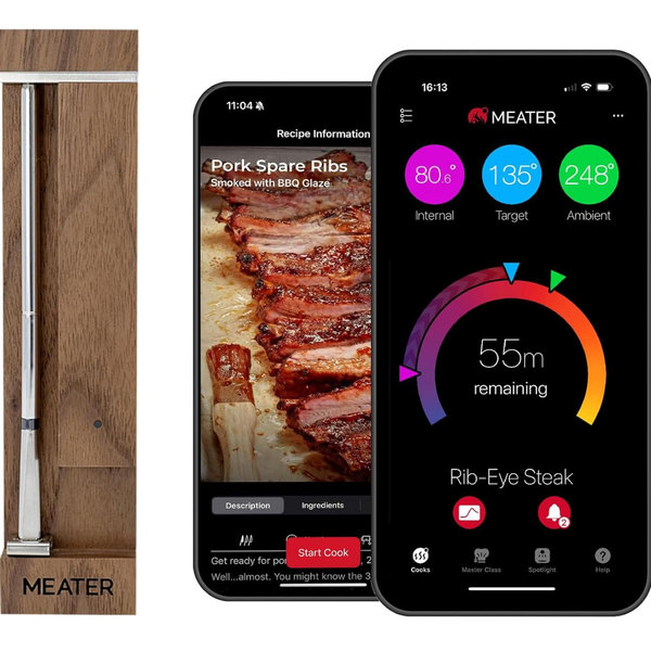 MEATER Pro: Smart Bluetooth Wireless Meat Thermometer Digital | 1000°F Heat Resistance | Long Range | Certified Accuracy | BBQ, Oven, Grill, Smoker, Air Fryer, Deep Fryer