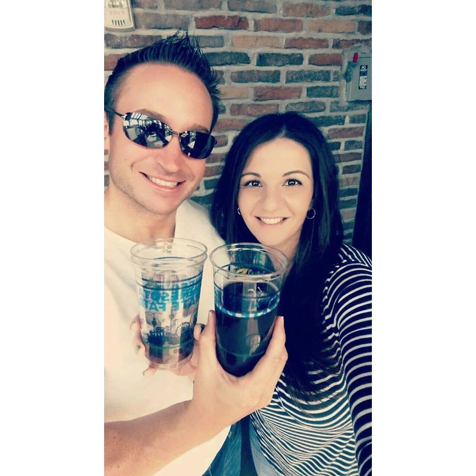 Enjoying our favorite beer at the Minnesota State Fair! Grain Belt Blueberry Beer!