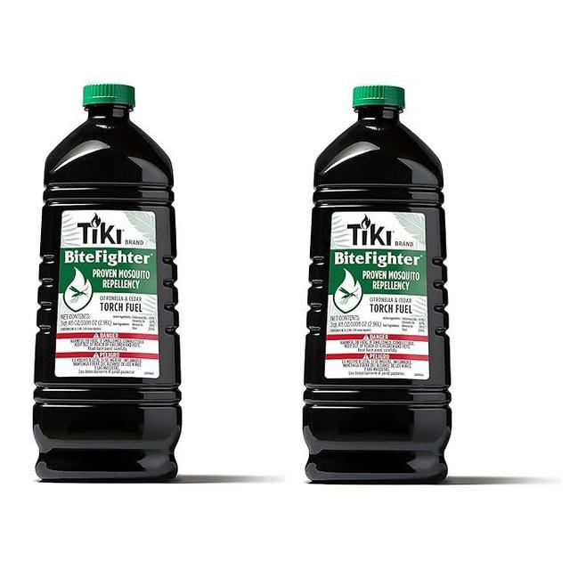 TIKI Brand 2-Pack BiteFighter, Clear, Mosquito Repellent Outdoor, 121719968 Torch Fuel, 100 oz pack of 2