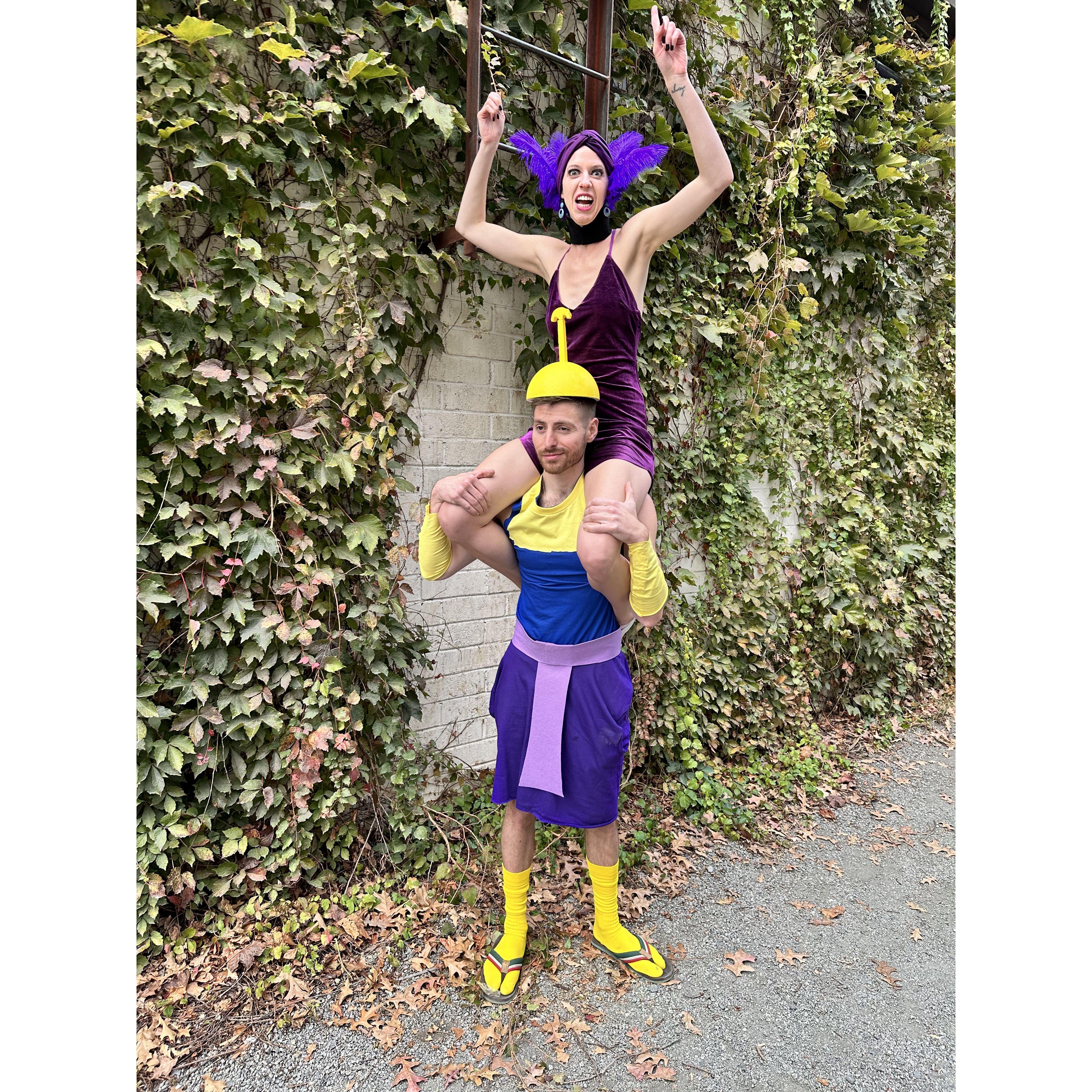 Yzma & Kronk, our favorite halloween costume