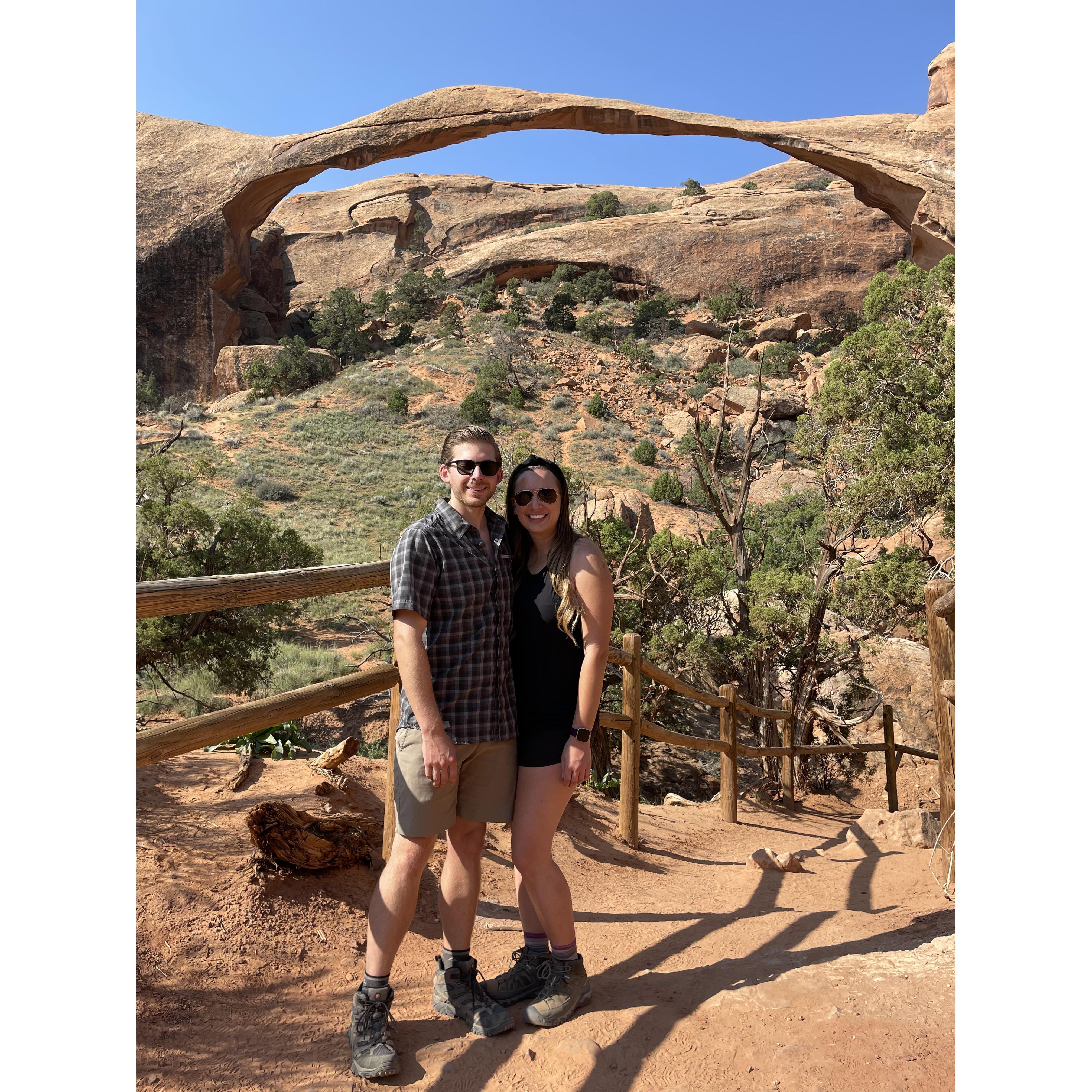 Landscape Arch in Arches National Park. September 2021