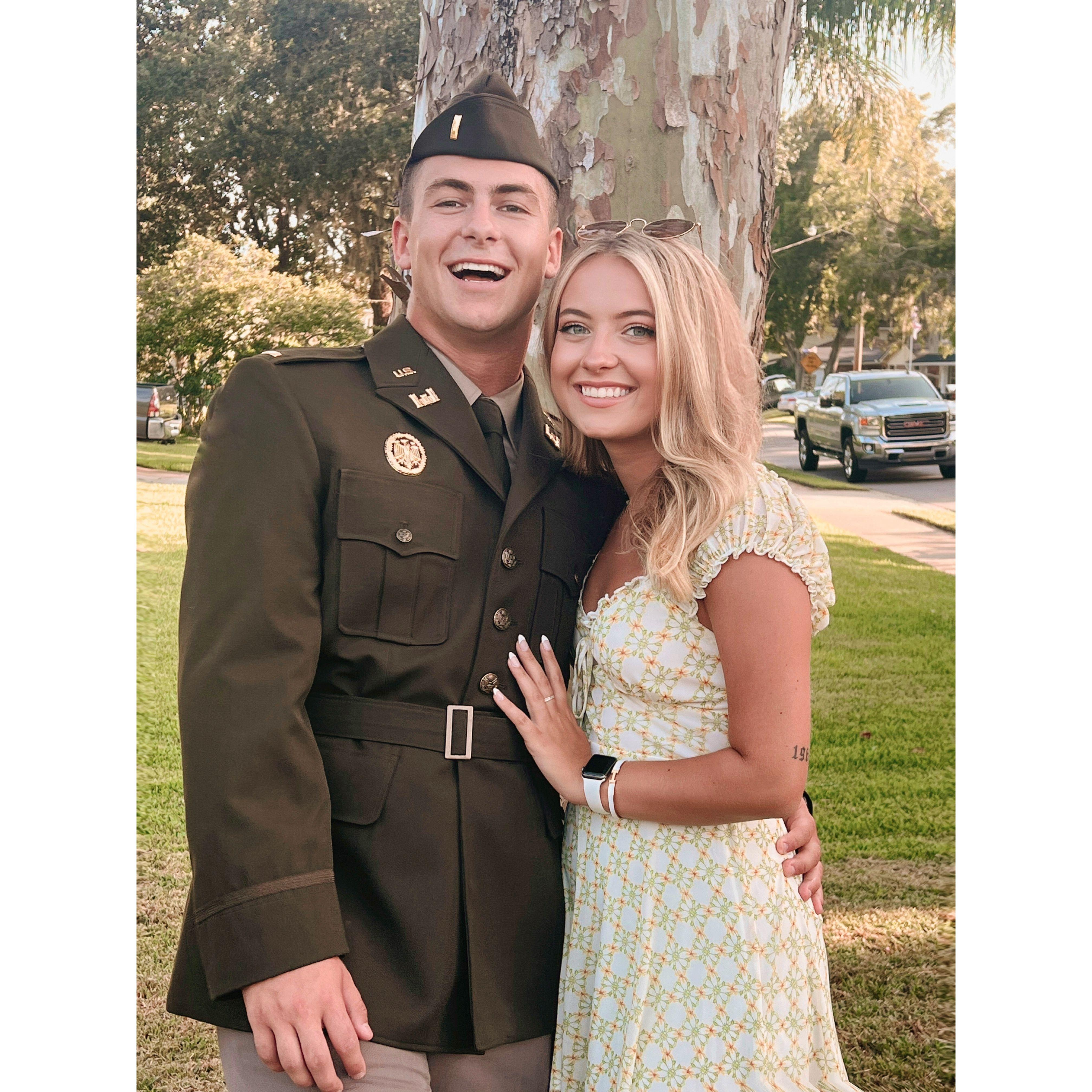 Mike’s commissioning ceremony at hosted at his parents house!