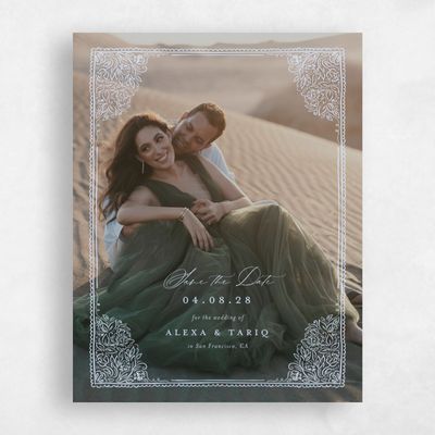 Pale Blue Wedding Save the Date - Siena Photo
