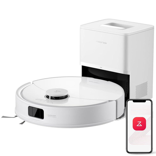 roborock Q10 X5+ Robot Vacuum and Mop Combo, Self-Emptying, 10,000Pa Suction, Obstacle Avoidance, LiDAR Navigation, Hands-Free Cleaning, No-Go Zones, Perfect for Carpet and Pet Hair, White