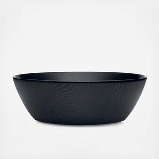 Black on Black Large Round Vegetable Bowl