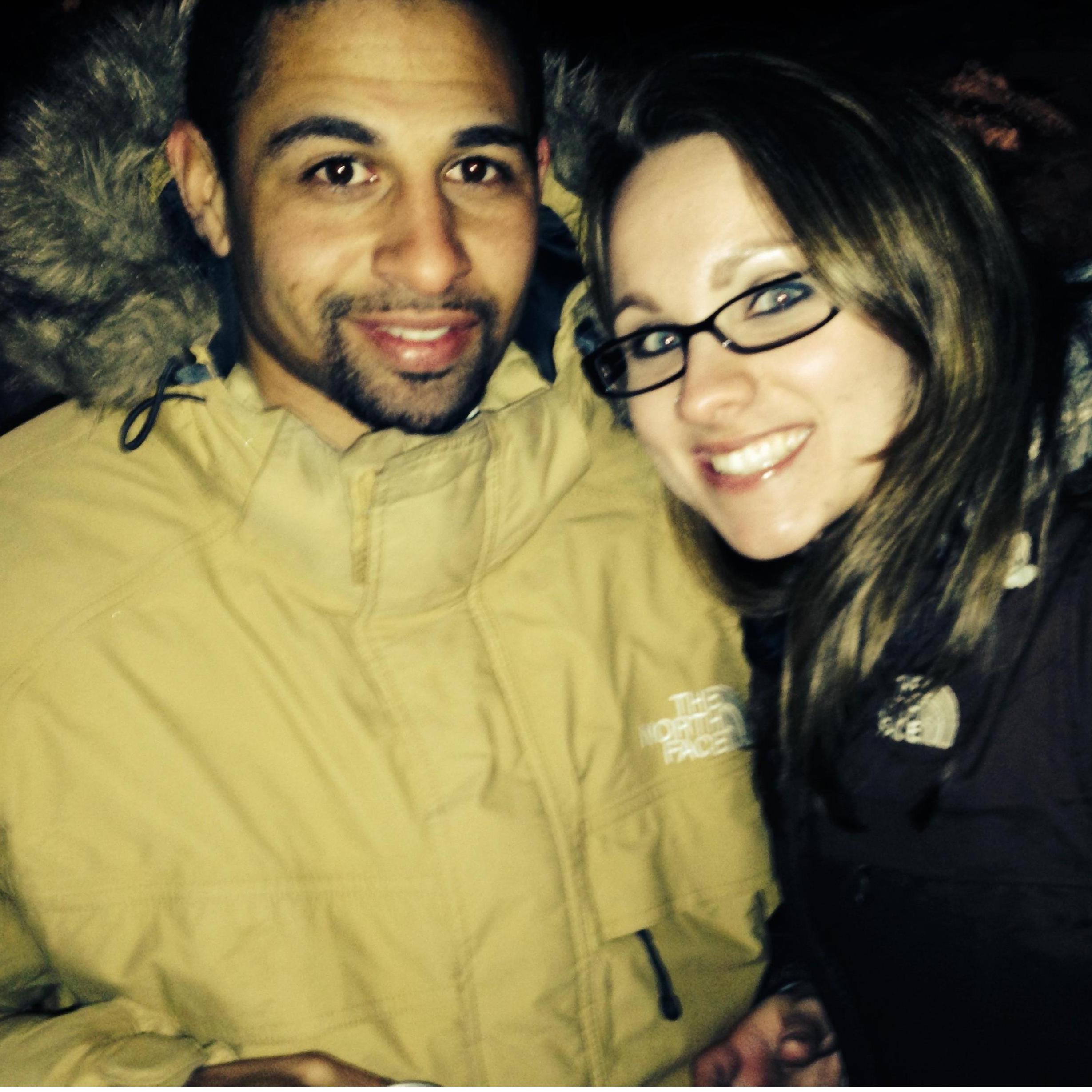 One of our first pics together - how times have changed! Although the NorthFace is still around!