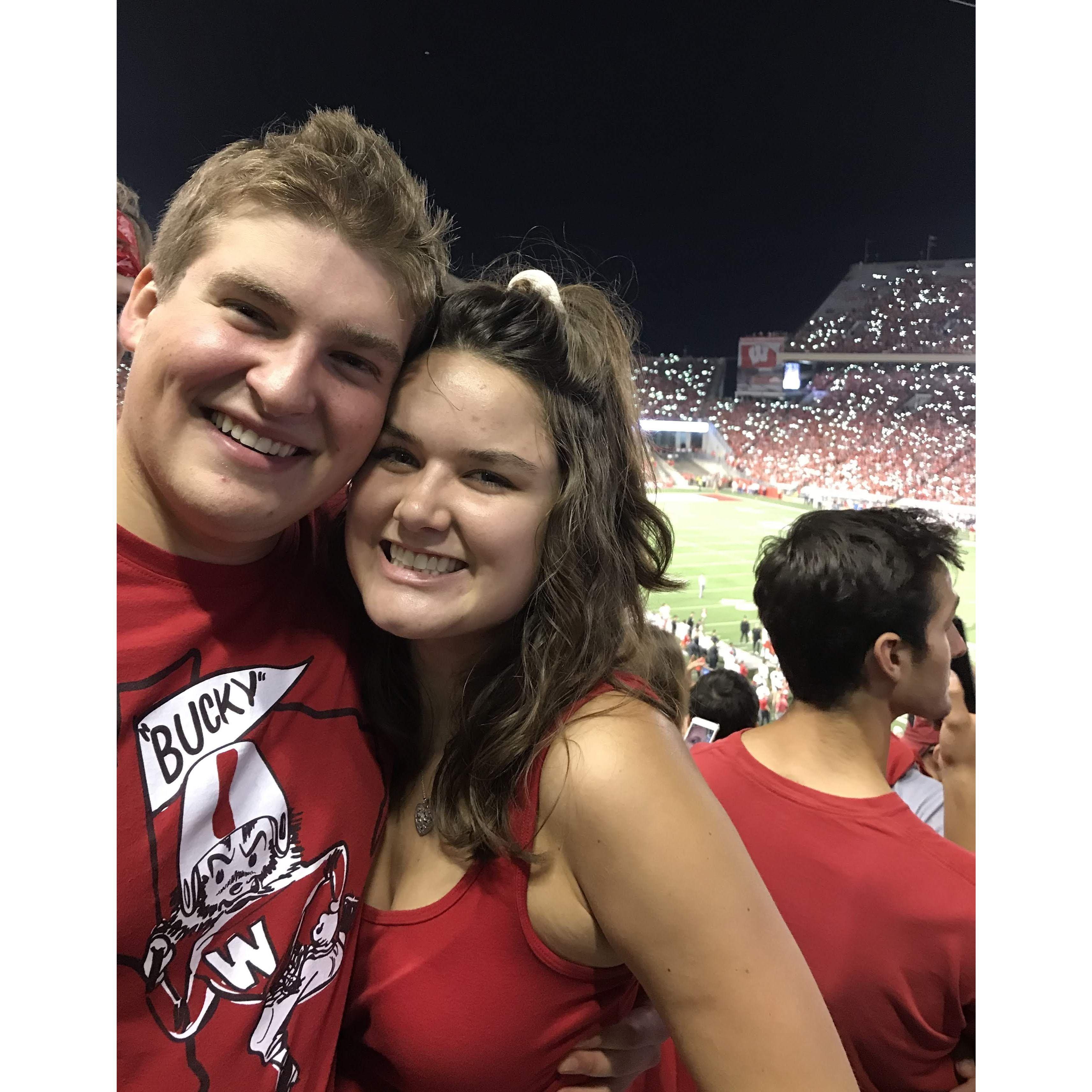 Hannah's first badger game!
