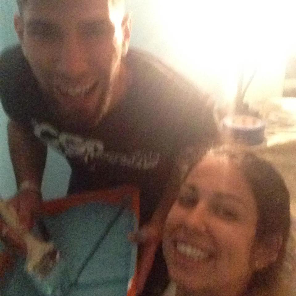 When we lived at mama Graca's, we thought it would be a good idea to paint (what we made into an office/hang out room) teal. .. she loved it. -__-