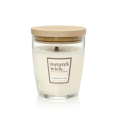 12oz Glass Jar Flicker Wick Candle Cashmere Wool - Nature's Wick
