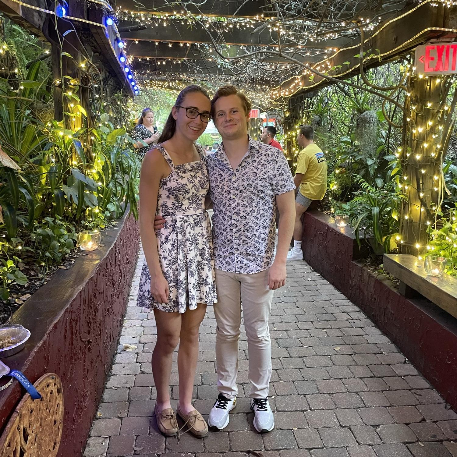 Kristen and Sean at The Garlic for Easter. Kristen and Sean went with Elise (bridesmaid), who took this photo.