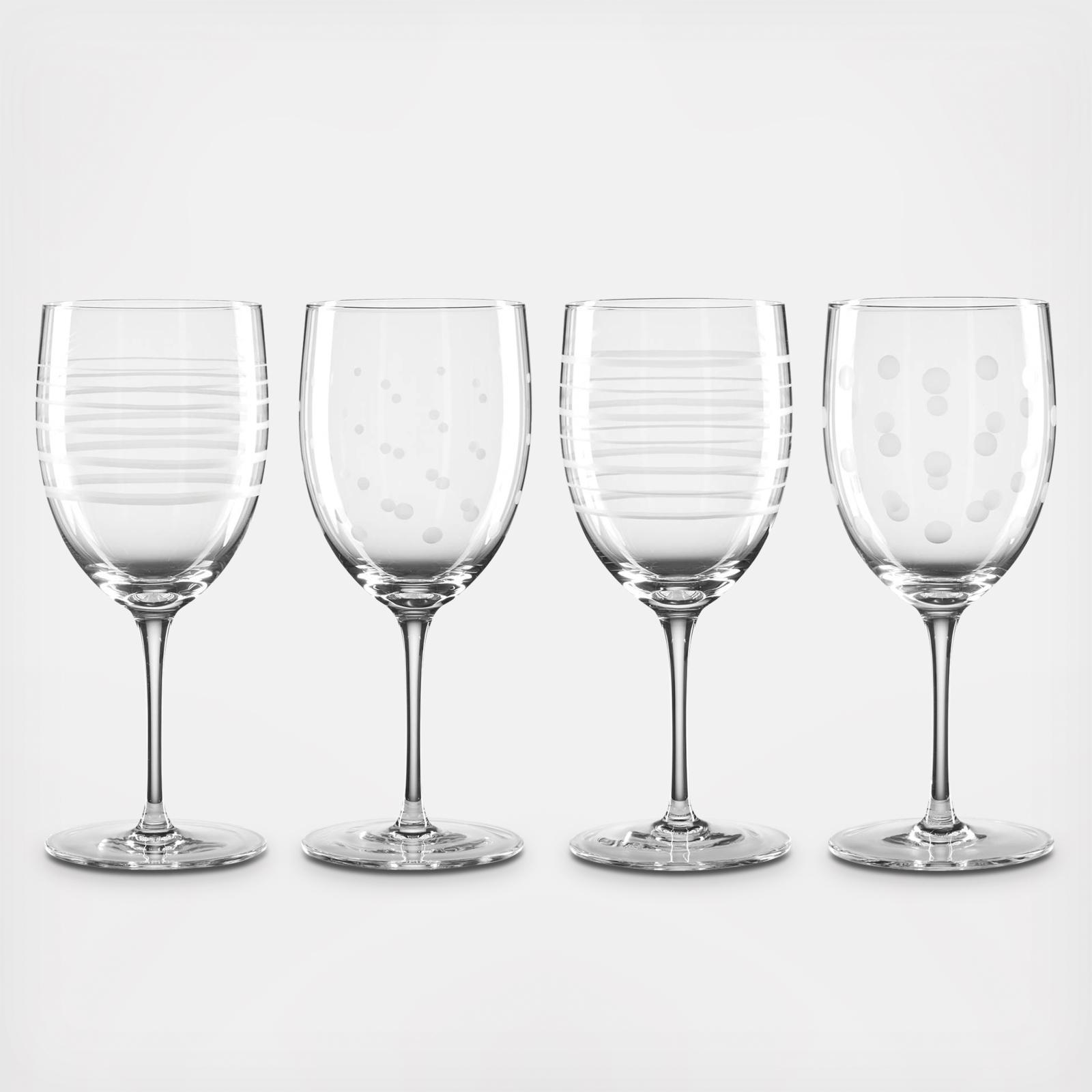 Oneida Set of 4 Mingle Wine Glasses